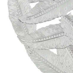 Wall Plaques-Kirkland's Home Madison Park Iron Feathers Wall Plaques, Set Of 3 Silver/Gray