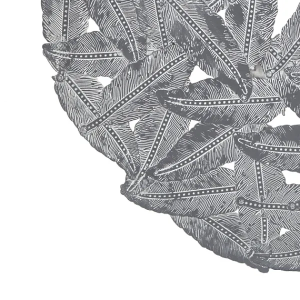 Wall Plaques-Kirkland's Home Madison Park Iron Feathers Wall Plaques, Set Of 3 Silver/Gray