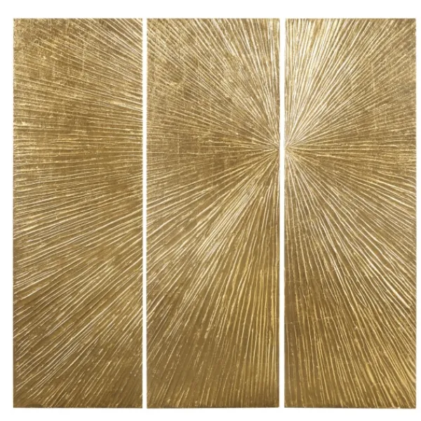 Wall Plaques-Kirkland's Home Madison Park Sunburst 3-Pc. Wall Plaque Gold