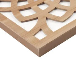 Wall Plaques-Kirkland's Home Madison Park Wood Lotus Wall Plaques, Set Of 2 Brown/White