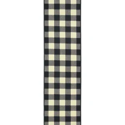 Outdoor Rugs-Kirkland's Home Madura Buffalo Check Outdoor Runner Black/White