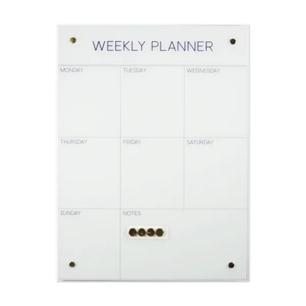 Memo & Chalkboards-Kirkland's Home Magnetic Dry Erase Weekly Wall Planner White