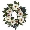 Wreaths-Kirkland's Home Magnolia And Berry Wreath White