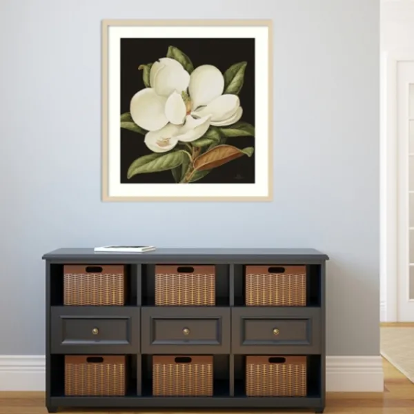 Framed Art-Kirkland's Home Magnolia Grandflora Framed Art Print White/Green/Black
