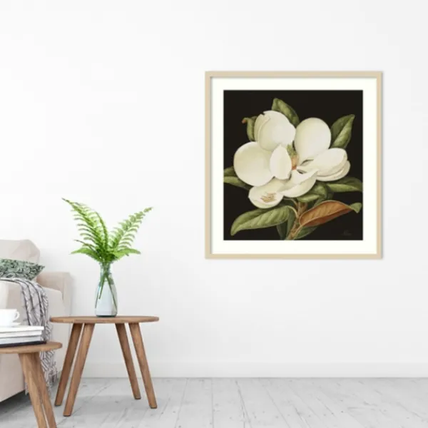 Framed Art-Kirkland's Home Magnolia Grandflora Framed Art Print White/Green/Black
