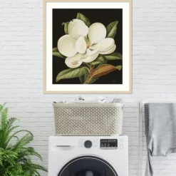 Framed Art-Kirkland's Home Magnolia Grandflora Framed Art Print White/Green/Black