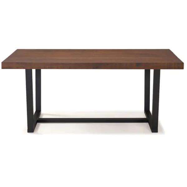 Dining Tables-Kirkland's Home Mahogany Distressed Solid Wood Dining Table Brown
