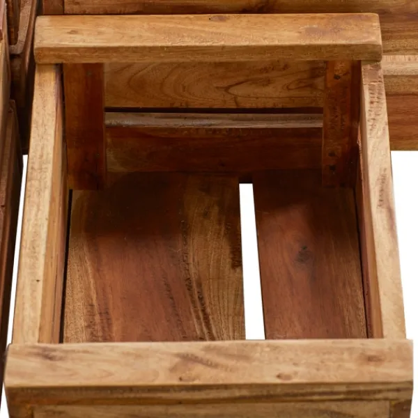 Baskets & Boxes-Kirkland's Home Mahogany Finish 4-Pc. Wooden Crates Brown