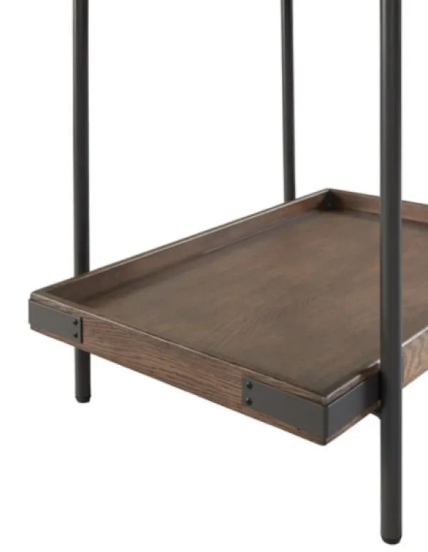 Accent & End Tables-Kirkland's Home Mahogany Tray Top And Shelf Wood Accent Table Brown