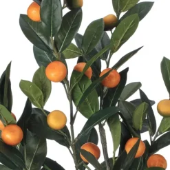 Trees & Topiaries-Kirkland's Home Mandarin Orange Tree In Black Planter