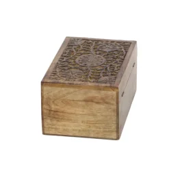 Baskets & Boxes-Kirkland's Home Mango Wood Carved Boxes, Set Of 3 Brown