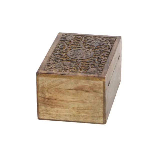 Baskets & Boxes-Kirkland's Home Mango Wood Carved Boxes, Set Of 3 Brown