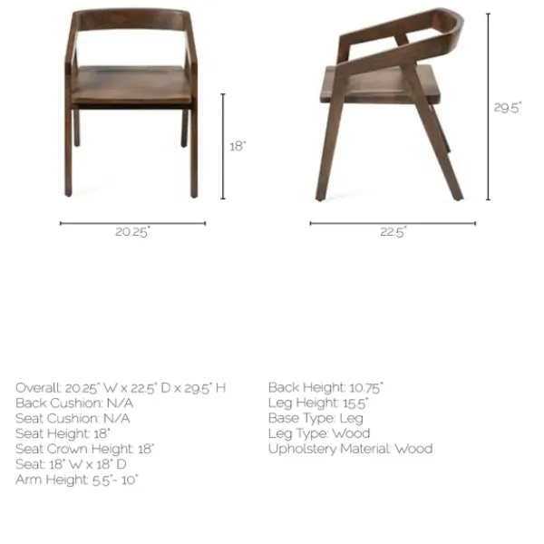 Dining Chairs-Kirkland's Home Mango Wood Dining Chair Brown