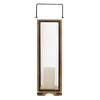 Lanterns-Kirkland's Home Mango Wood Frame Lantern, 31 In. Brown