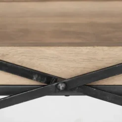 Console Tables-Kirkland's Home Mango Wood Metal Frame Console Table Brown
