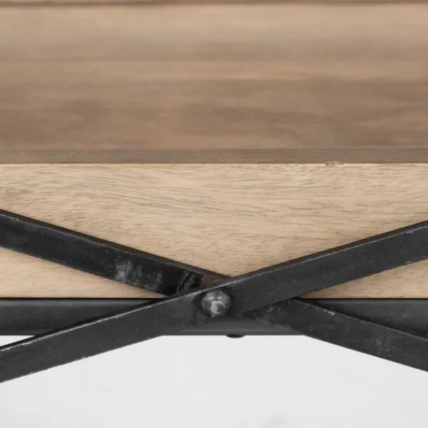 Console Tables-Kirkland's Home Mango Wood Metal Frame Console Table Brown