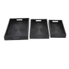 Decorative Trays-Kirkland's Home Mango Wood Trays, Set Of 3 Black