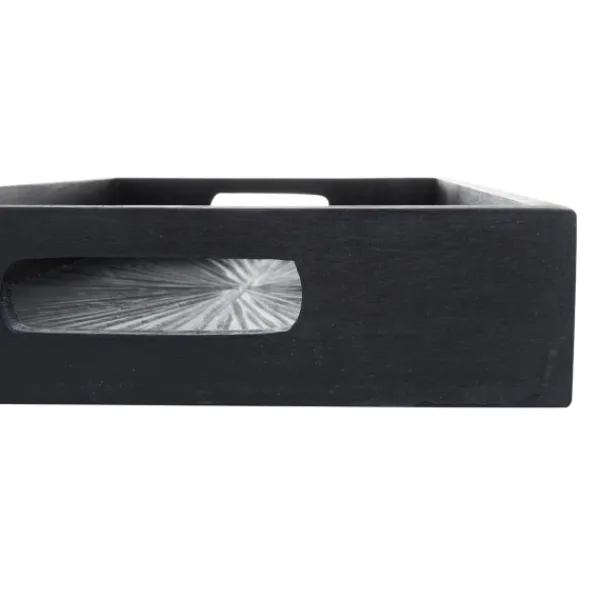 Decorative Trays-Kirkland's Home Mango Wood Trays, Set Of 3 Black