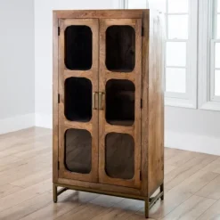 Cabinets & Sideboards-Kirkland's Home Manu Natural Mango Wood Cabinet