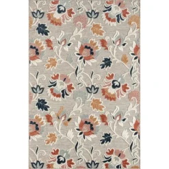Outdoor Rugs-Kirkland's Home Mara Floral Blossom Indoor/Outdoor Area Rug, 7X9 Gray/White/Multi