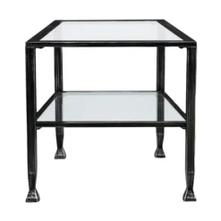 Coffee Tables-Kirkland's Home Mara Glass And Metal Coffee Table Black