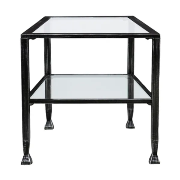 Coffee Tables-Kirkland's Home Mara Glass And Metal Coffee Table Black