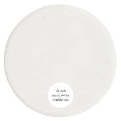 Accent & End Tables-Kirkland's Home Marble And Gold Base Cocktail Table White