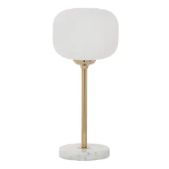 Table Lamps-Kirkland's Home Marble And Gold Metal Globe Table Lamp White