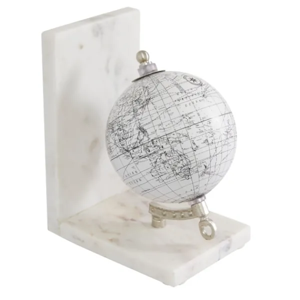 Decorative Accents-Kirkland's Home Marble Globe Bookends, Set Of 2 White