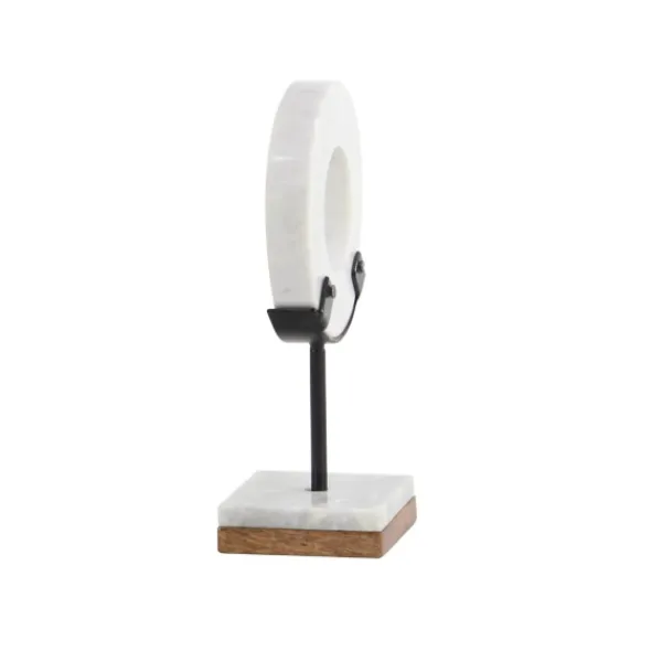 Statues & Figurines-Kirkland's Home Marble Ring Sculpture, 11 In. White