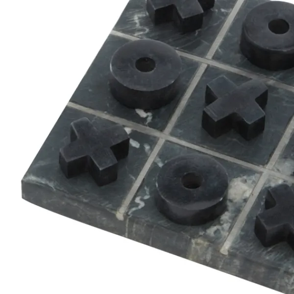 Decorative Accents-Kirkland's Home Marble Tic Tac Toe Board Black