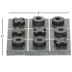 Decorative Accents-Kirkland's Home Marble Tic Tac Toe Board Black