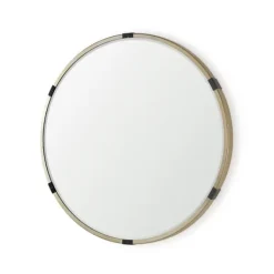 Decorative Mirrors-Kirkland's Home Maria Brushed Gold Round Wall Mirror