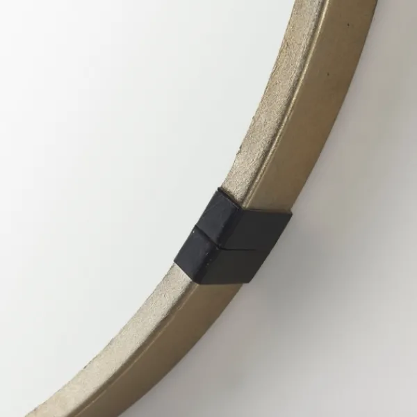 Decorative Mirrors-Kirkland's Home Maria Brushed Gold Round Wall Mirror