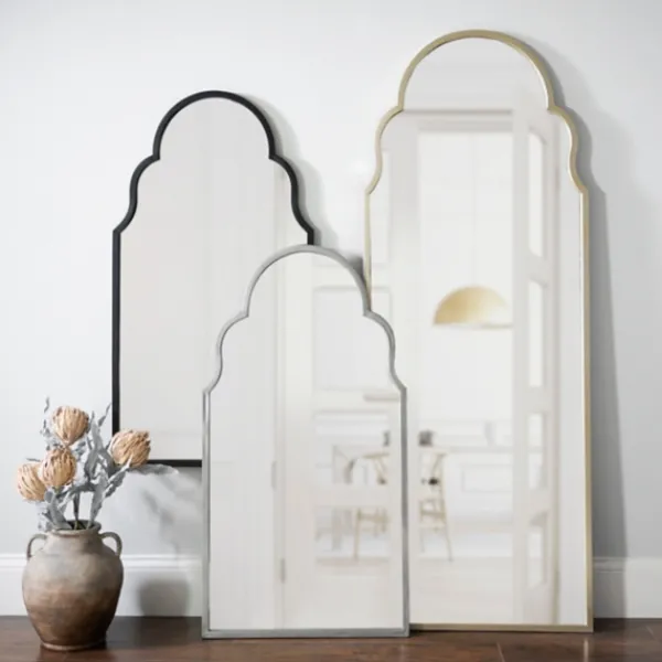 Decorative Mirrors-Kirkland's Home Maria Metal Arch Wall Mirror Black