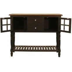 Console Tables-Kirkland's Home Mariel Wood Buffet Table Black