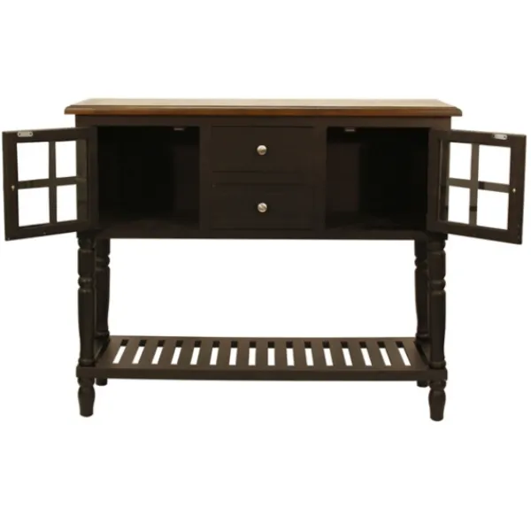 Console Tables-Kirkland's Home Mariel Wood Buffet Table Black