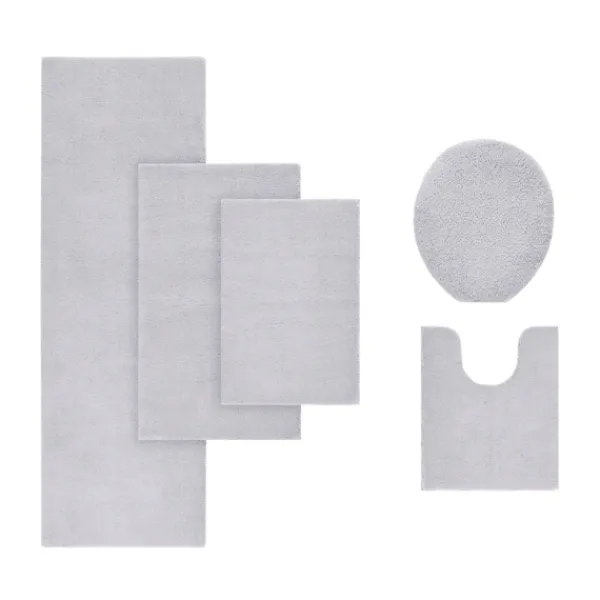 Bathroom Rugs-Kirkland's Home Marshmallow Contour Bath Mat, 24 In. Gray
