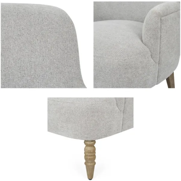 Accent Chairs-Kirkland's Home Martha Stewart Extended Seat Accent Chair Gray