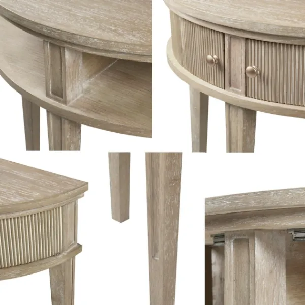 Console Tables-Kirkland's Home Martha Stewart Half Moon Console Table Tan