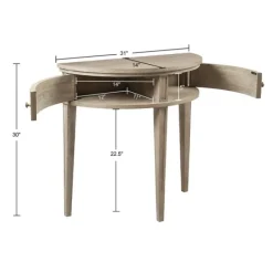Console Tables-Kirkland's Home Martha Stewart Half Moon Console Table Tan