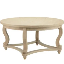 Coffee Tables-Kirkland's Home Martha Stewart Round Coffee Table Tan