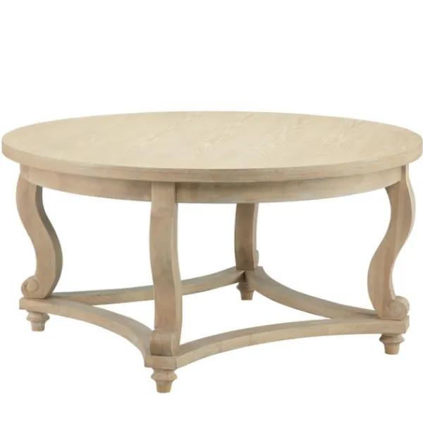 Coffee Tables-Kirkland's Home Martha Stewart Round Coffee Table Tan