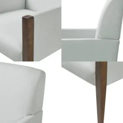 Accent Chairs-Kirkland's Home Martha Stewart Wood Trim Accent Chair Ivory