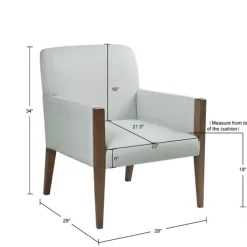 Accent Chairs-Kirkland's Home Martha Stewart Wood Trim Accent Chair Ivory