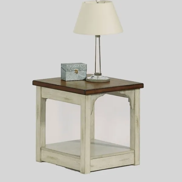 Accent & End Tables-Kirkland's Home Mary And Natural Wooden Square Accent Table White