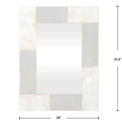 Decorative Mirrors-Kirkland's Home Mason Wood Planks Wall Mirror Gray