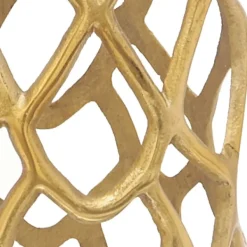 Vases-Kirkland's Home Matte Abstract Cylinder Vase Gold