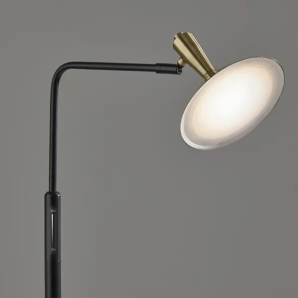 Floor Lamps-Kirkland's Home Matte Black Adjustable Light And Color Floor Lamp Gold