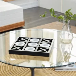 Decorative Accents-Kirkland's Home Matte Black And White Wooden Tic Tac Toe Board